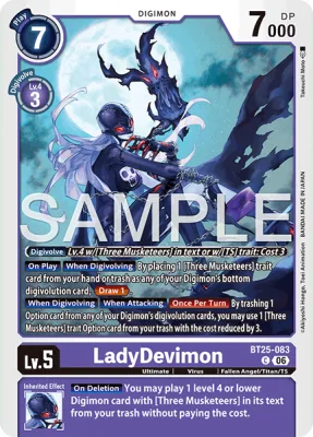 LadyDevimon, Digimon card BT25-083