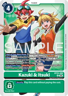 Kazuki & Itsuki, Digimon card BT25-089