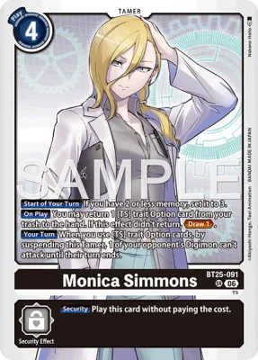 Monica Simmons, Digimon card BT25-091