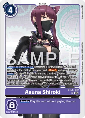 Asuna Shiroki, Digimon card BT25-092
