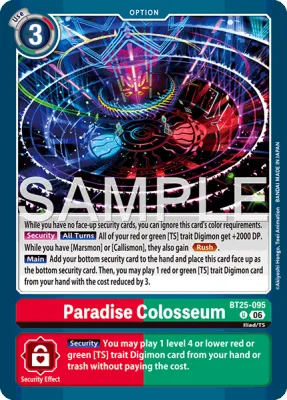 Paradise Colosseum, Digimon card BT25-095