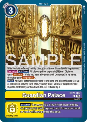Guardian Palace, Digimon card BT25-097