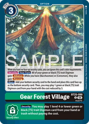 Gear Forest Village, Digimon card BT25-099