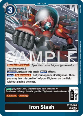 Iron Slash, Digimon card BT25-100