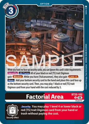 Factorial Area, Digimon card BT25-102