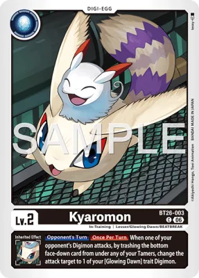 Kyaromon, Digimon card BT26-003