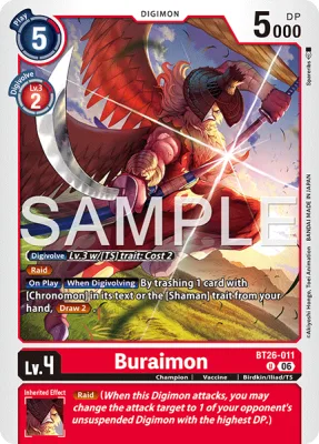 Buraimon, Digimon card BT26-011