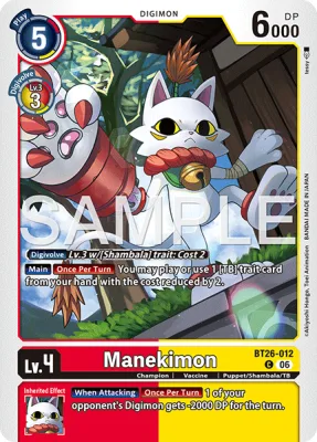 Manekimon, Digimon card BT26-012