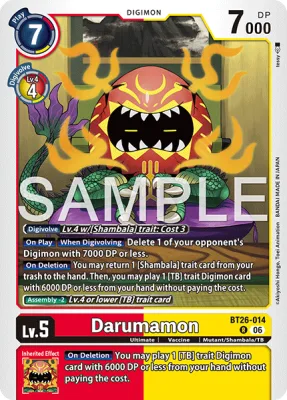 Darumamon, Digimon card BT26-014