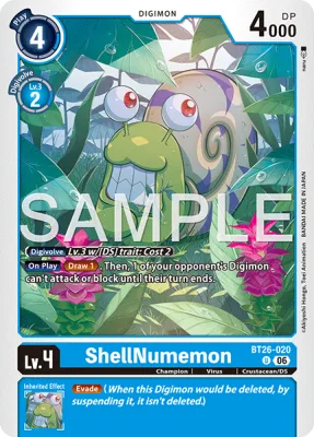 ShellNumemon, Digimon card BT26-020