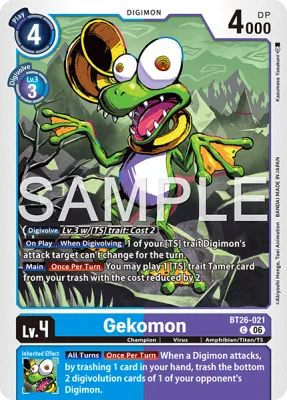 Gekomon, Digimon card BT26-021