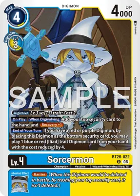 Sorcermon, Digimon card BT26-022
