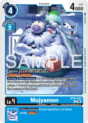 Mojyamon, Digimon card BT26-023