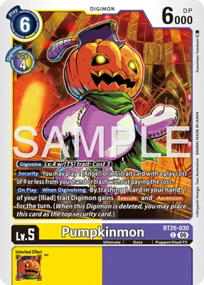 Pumpkinmon, Digimon card BT26-030