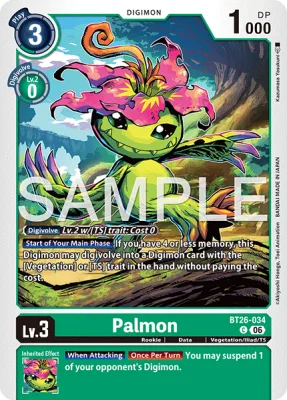 Palmon, Digimon card BT26-034