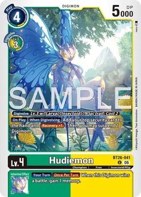 Hudiemon, Digimon card BT26-041