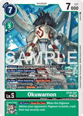 Okuwamon, Digimon card BT26-042