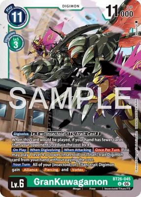 GranKuwagamon, Digimon card BT26-045