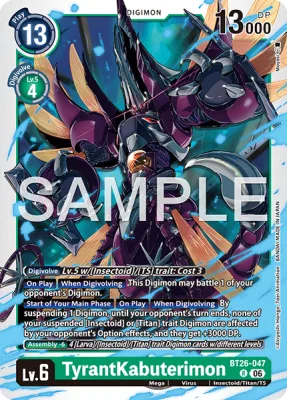 TyrantKabuterimon, Digimon card BT26-047