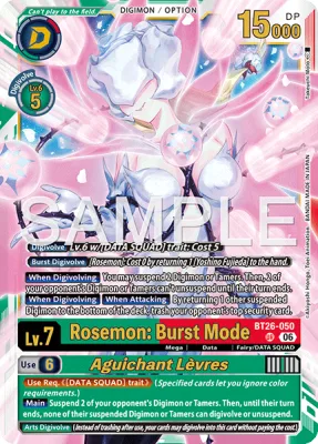 Rosemon: Burst Mode, Digimon card BT26-050
