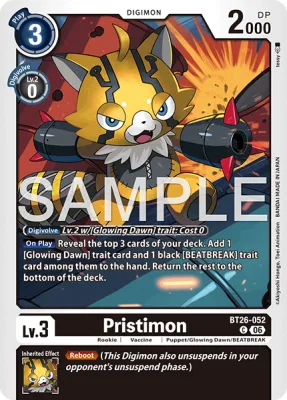 Pristimon, Digimon card BT26-052