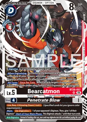 Bearcatmon, Digimon card BT26-057