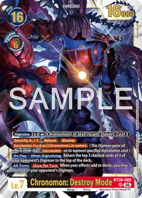 Chronomon: Destroy Mode, Digimon card BT26-060