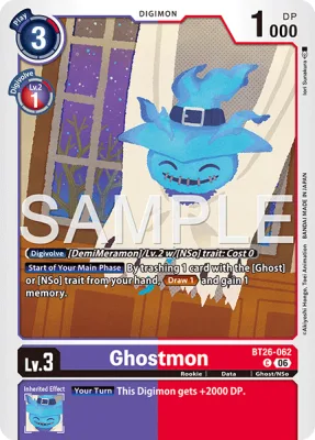 Ghostmon, Digimon card BT26-062
