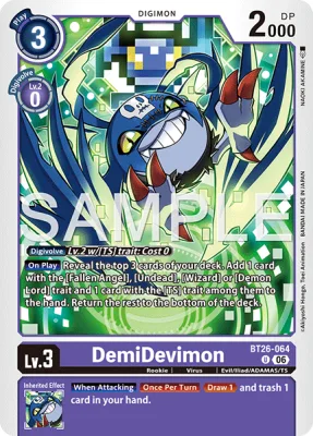 DemiDevimon, Digimon card BT26-064
