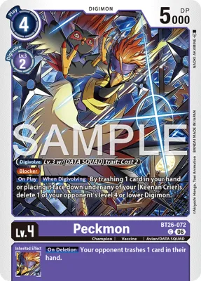 Peckmon, Digimon card BT26-072