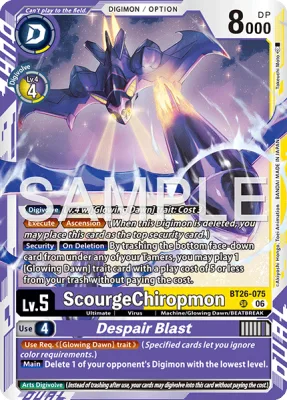 ScourgeChiropmon, Digimon card BT26-075