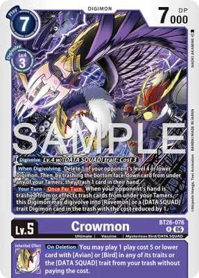 Crowmon, Digimon card BT26-076