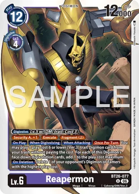 Reapermon, Digimon card BT26-077