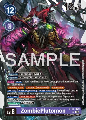 ZombiePlutomon, Digimon card BT26-079