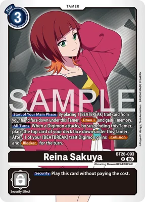 Reina Sakuya, Digimon card BT26-093