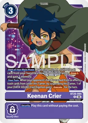 Keenan Crier, Digimon card BT26-094