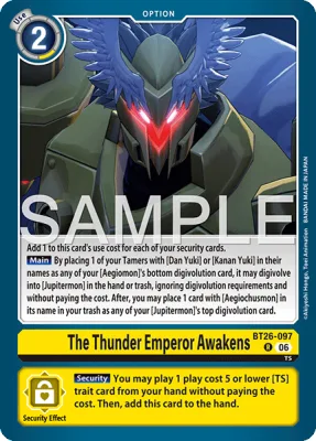 The Thunder Emperor Awakens, Digimon card BT26-097