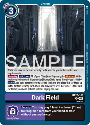 Dark Field, Digimon card BT26-100