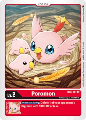 Poromon, Digimon card BT3-001