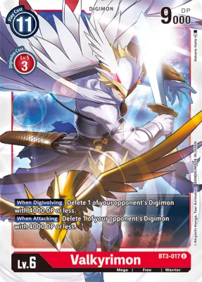 Valkyrimon, Digimon card BT3-017