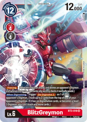 BlitzGreymon, Digimon card BT3-018