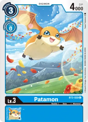 Patamon, Digimon card BT3-020