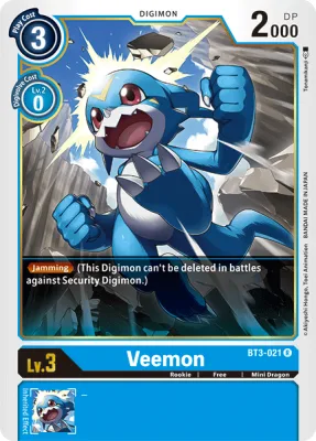Veemon, Digimon card BT3-021