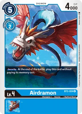 Airdramon, Digimon card BT3-024