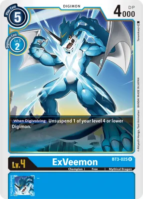 ExVeemon, Digimon card BT3-025