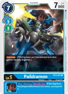 Paildramon, Digimon card BT3-027