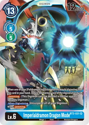 Imperialdramon Dragon Mode, Digimon card BT3-031