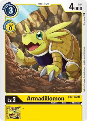 Armadillomon, Digimon card BT3-032