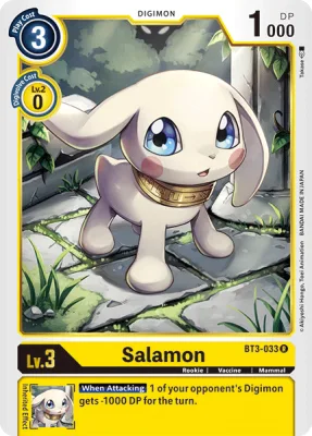 Salamon, Digimon card BT3-033