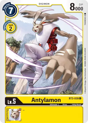 Antylamon, Digimon card BT3-038